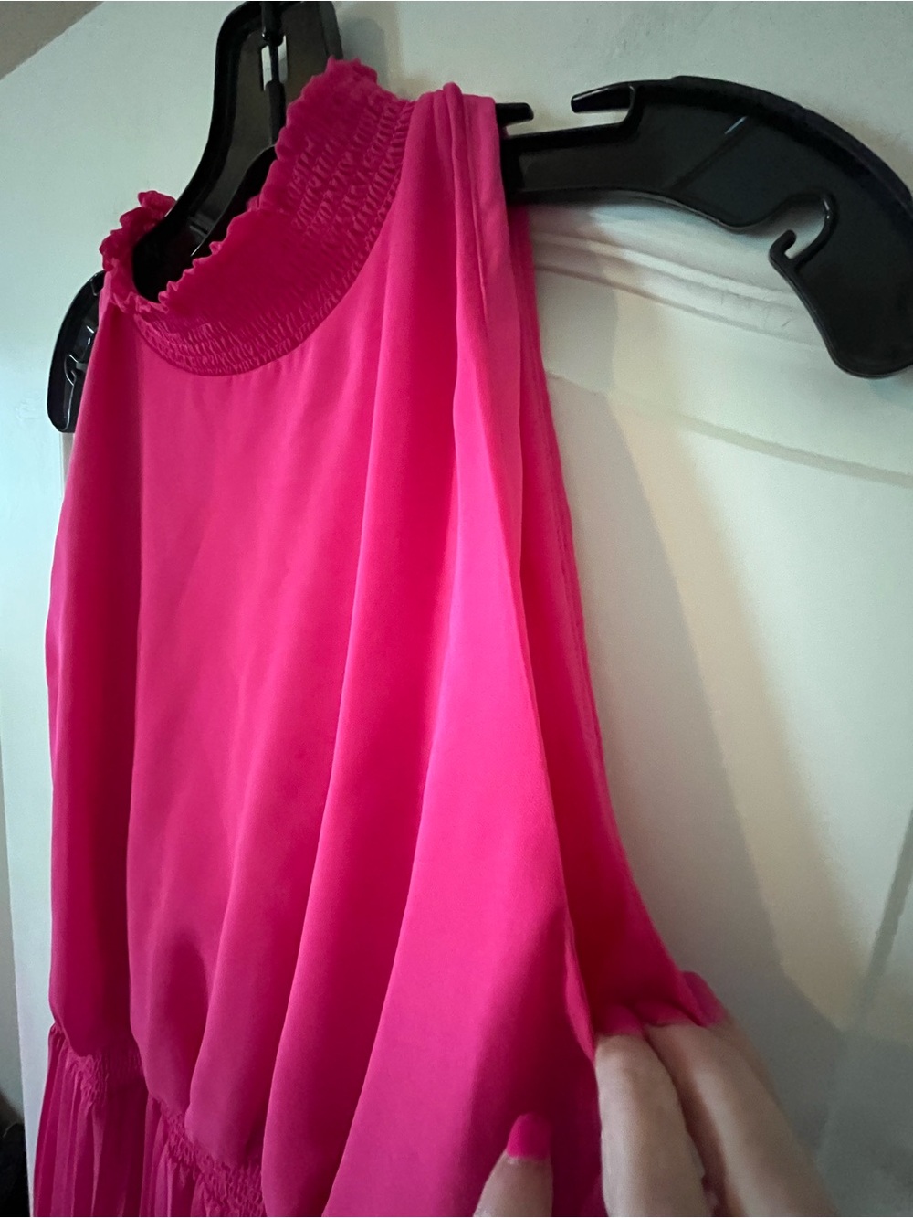 New! Sam Edelman Hot Pink Sleeveless Pleated Midi Dress Women’s Size 8 - Picture 15 of 16